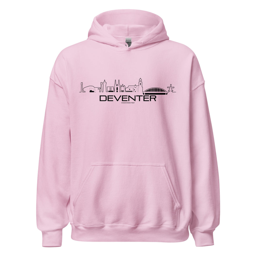 Hoodie Deventer Light Pink S houten cadeau decoratie relatiegeschenk van WoodWideCities