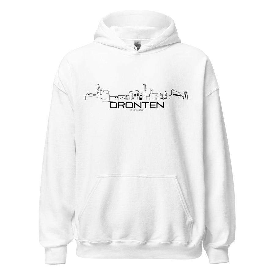 Hoodie Dronten White S houten cadeau decoratie relatiegeschenk van WoodWideCities