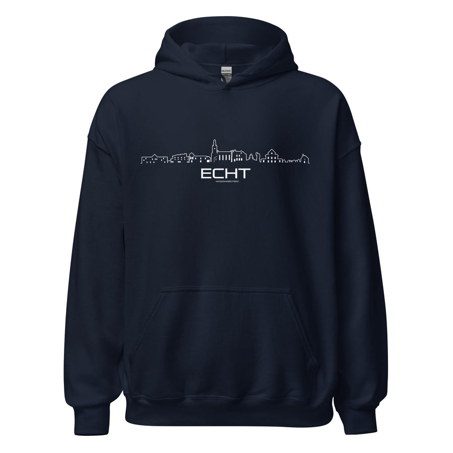 Hoodie Echt Navy S houten cadeau decoratie relatiegeschenk van WoodWideCities