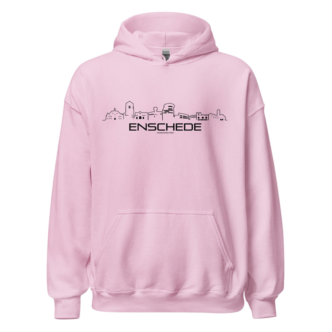 Hoodie Enschede Light Pink S houten cadeau decoratie relatiegeschenk van WoodWideCities