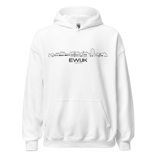 Hoodie Ewijk White S houten cadeau decoratie relatiegeschenk van WoodWideCities