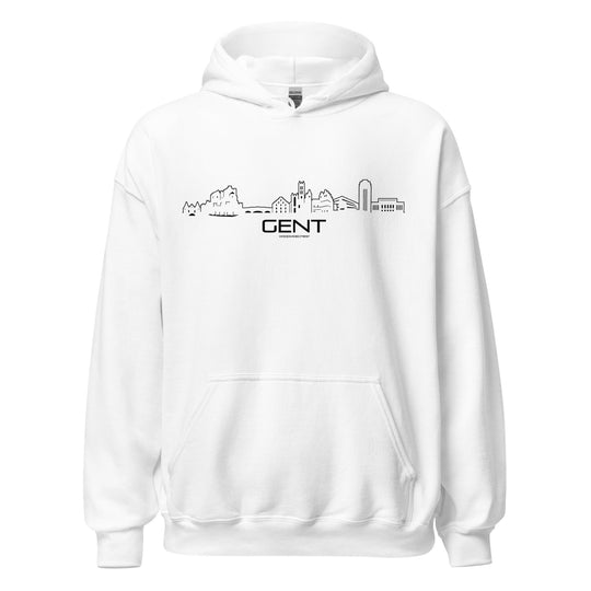 Hoodie Gent White S houten cadeau decoratie relatiegeschenk van WoodWideCities