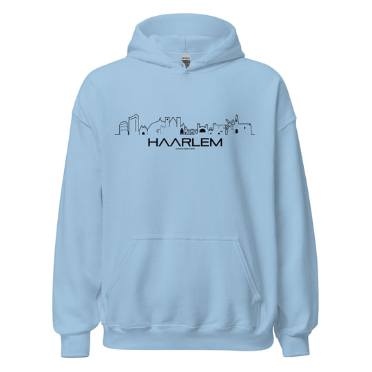 Hoodie Haarlem Light Blue S houten cadeau decoratie relatiegeschenk van WoodWideCities