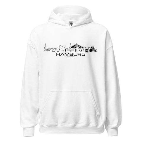 Hoodie Hamburg White S houten cadeau decoratie relatiegeschenk van WoodWideCities
