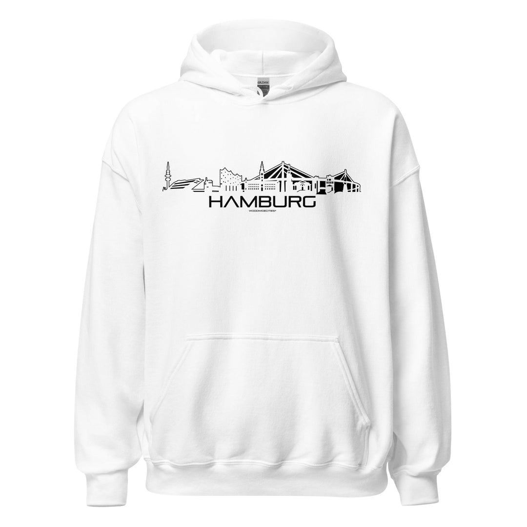 Hoodie Hamburg White S houten cadeau decoratie relatiegeschenk van WoodWideCities