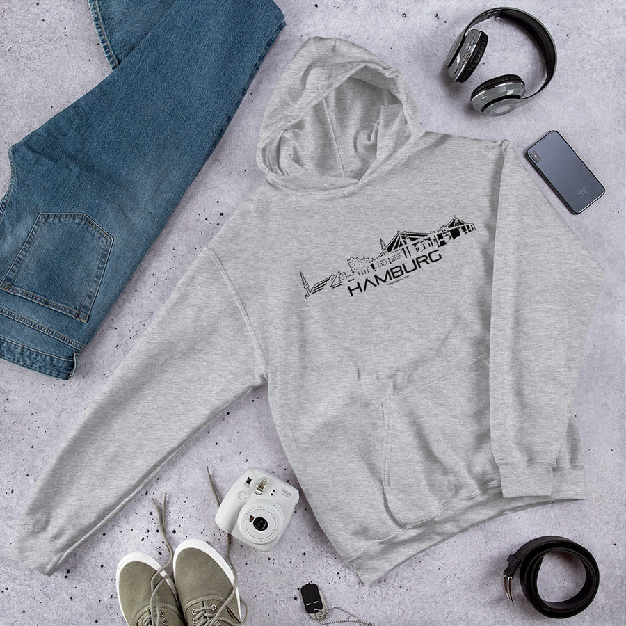 Hoodie Hamburg houten cadeau decoratie relatiegeschenk van WoodWideCities