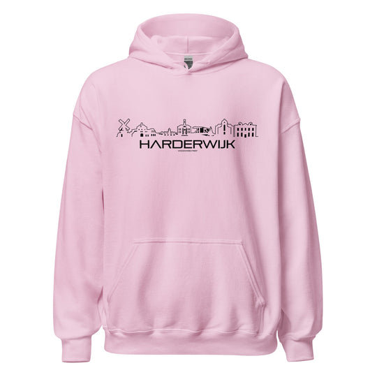 Hoodie Harderwijk Light Pink S houten cadeau decoratie relatiegeschenk van WoodWideCities