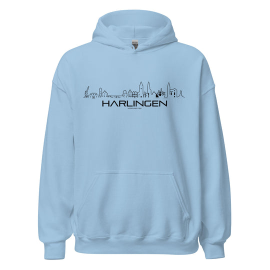 Hoodie Harlingen Light Blue S houten cadeau decoratie relatiegeschenk van WoodWideCities