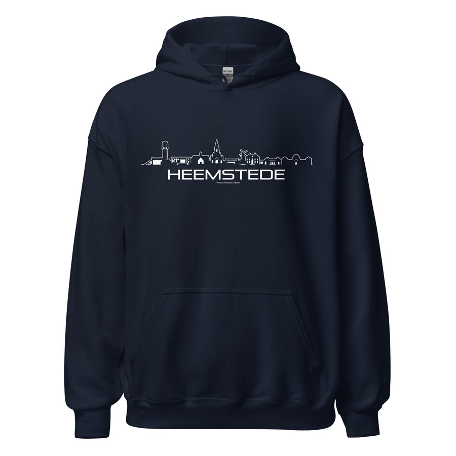 Hoodie Heemstede Navy S houten cadeau decoratie relatiegeschenk van WoodWideCities