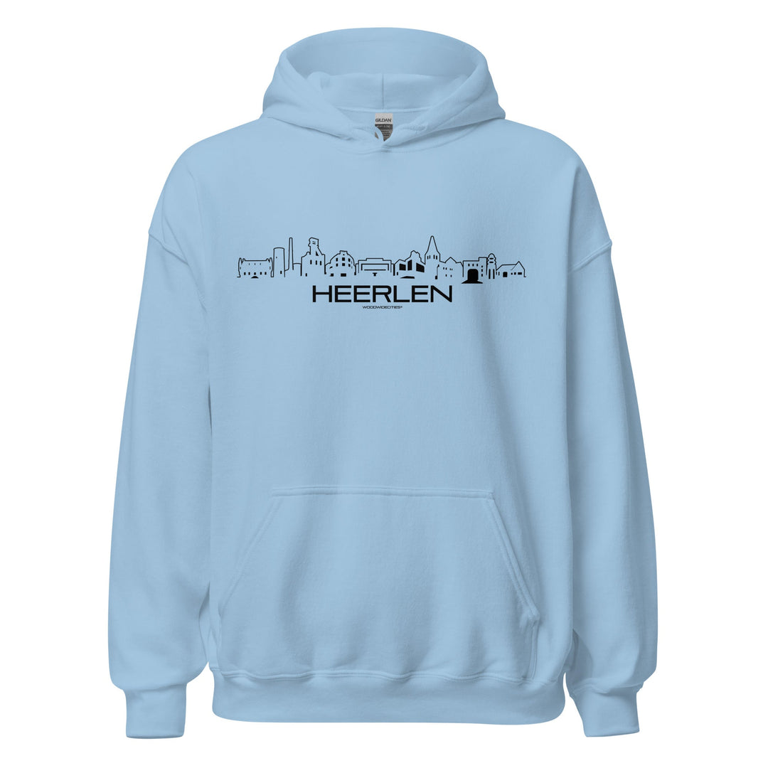 Hoodie Heerlen Light Blue S houten cadeau decoratie relatiegeschenk van WoodWideCities