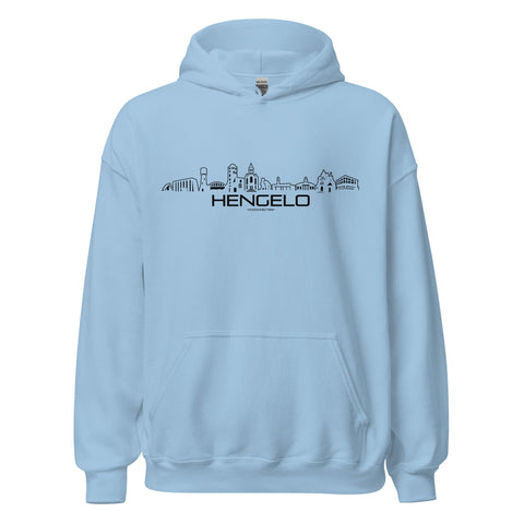 Hoodie Hengelo Light Blue S houten cadeau decoratie relatiegeschenk van WoodWideCities