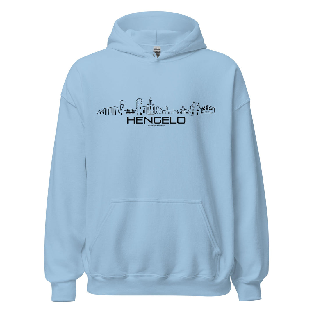 Hoodie Hengelo Light Blue S houten cadeau decoratie relatiegeschenk van WoodWideCities
