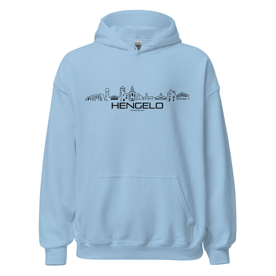 Hoodie Hengelo Light Blue S houten cadeau decoratie relatiegeschenk van WoodWideCities