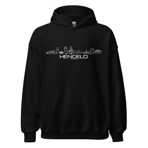 Hoodie Hengelo Black S houten cadeau decoratie relatiegeschenk van WoodWideCities