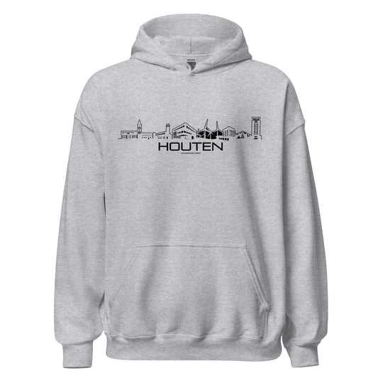 Hoodie Houten Sport Grey S houten cadeau decoratie relatiegeschenk van WoodWideCities