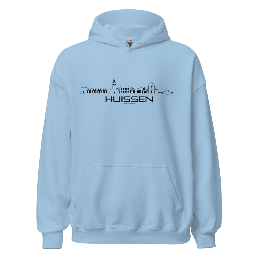 Hoodie Huissen Light Blue S houten cadeau decoratie relatiegeschenk van WoodWideCities