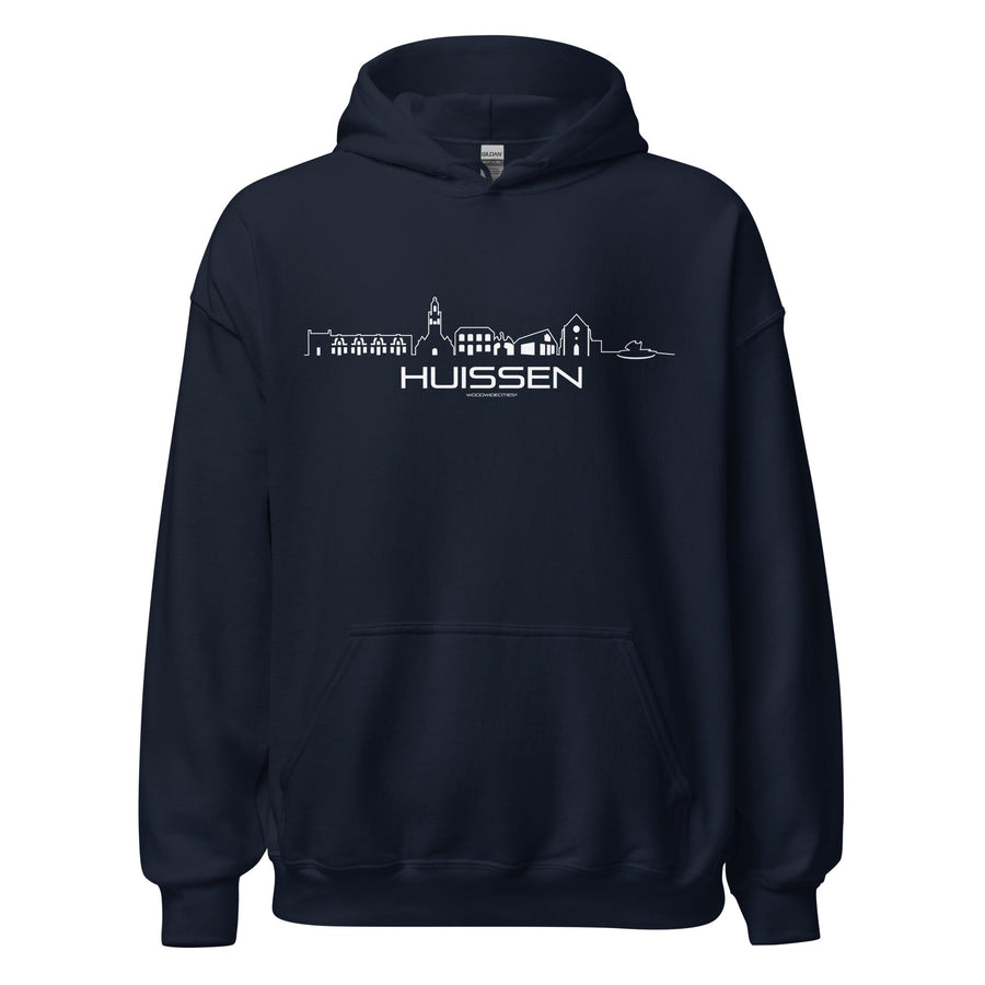 Hoodie Huissen Navy S houten cadeau decoratie relatiegeschenk van WoodWideCities