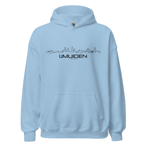 Hoodie IJmuiden Light Blue S houten cadeau decoratie relatiegeschenk van WoodWideCities