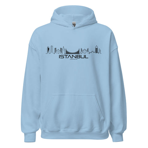 Hoodie Istanbul Light Blue S houten cadeau decoratie relatiegeschenk van WoodWideCities