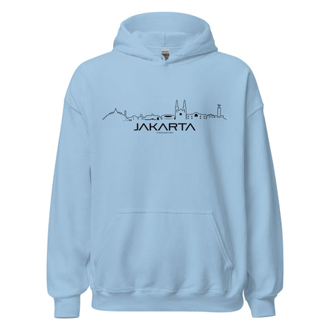 Hoodie Jakarta Light Blue S houten cadeau decoratie relatiegeschenk van WoodWideCities