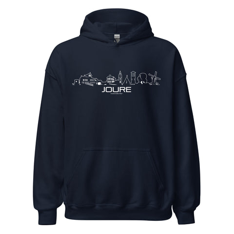 Hoodie Joure Navy S houten cadeau decoratie relatiegeschenk van WoodWideCities
