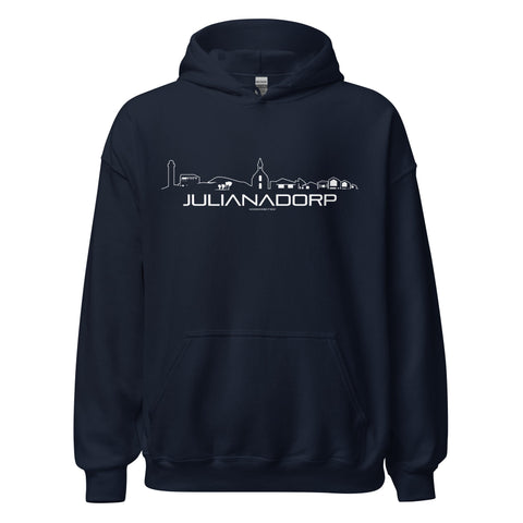 Hoodie Julianadorp Navy S houten cadeau decoratie relatiegeschenk van WoodWideCities