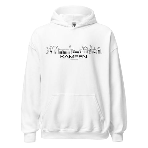 Hoodie Kampen White S houten cadeau decoratie relatiegeschenk van WoodWideCities