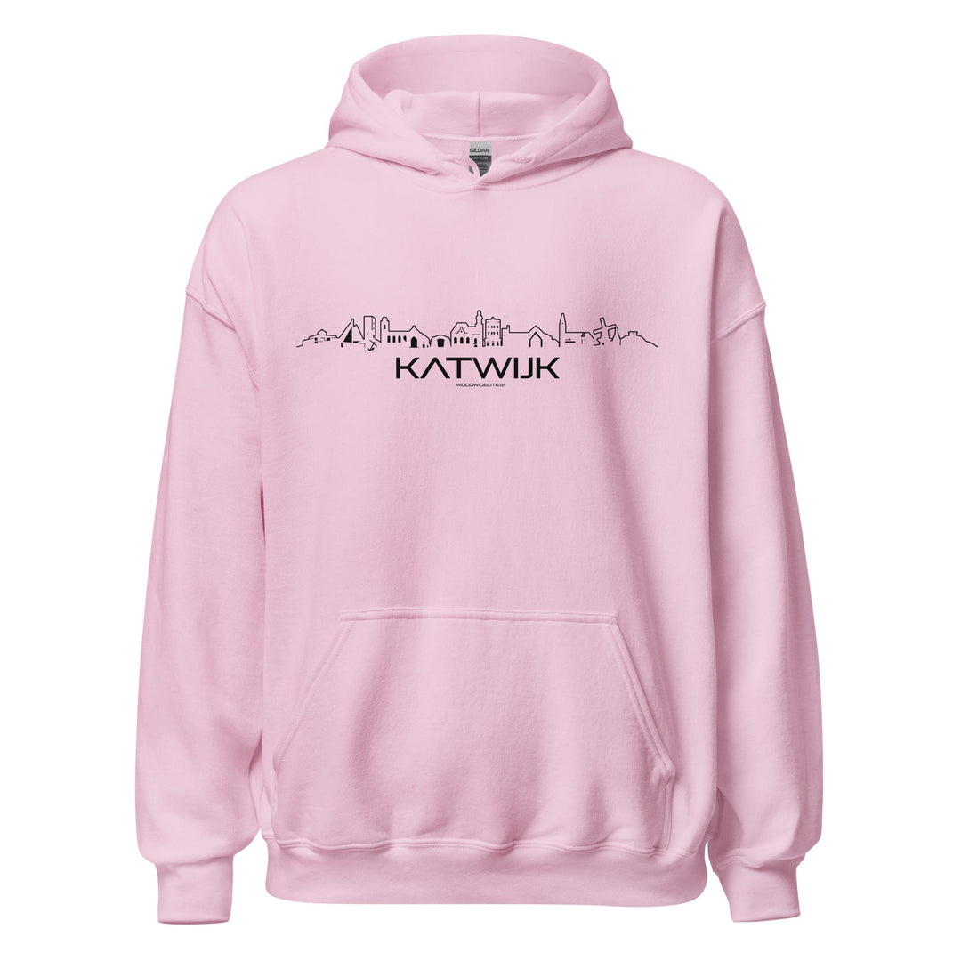 Hoodie Katwijk Light Pink S houten cadeau decoratie relatiegeschenk van WoodWideCities