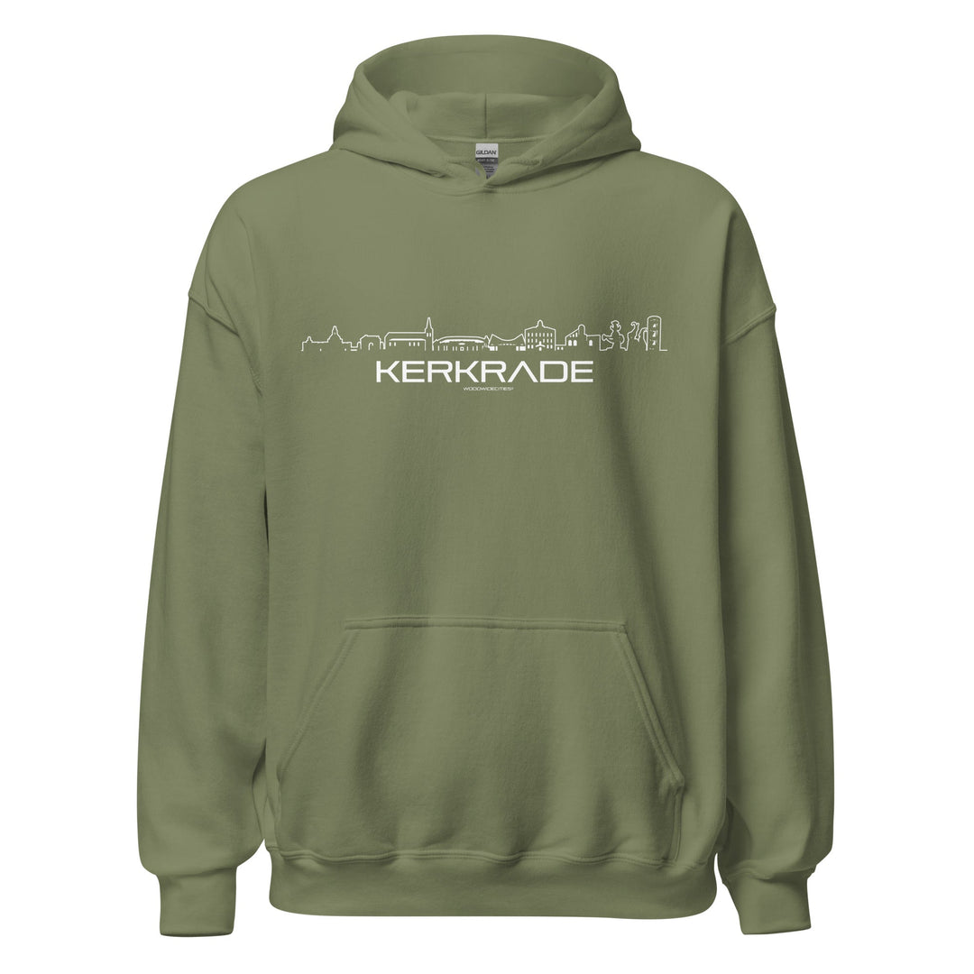 Hoodie Kerkrade Military Green S houten cadeau decoratie relatiegeschenk van WoodWideCities