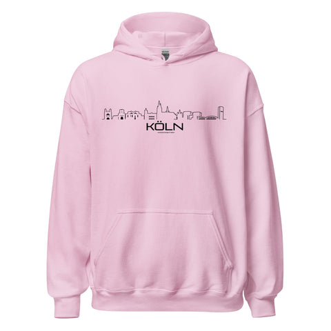 Hoodie Köln Light Pink S houten cadeau decoratie relatiegeschenk van WoodWideCities