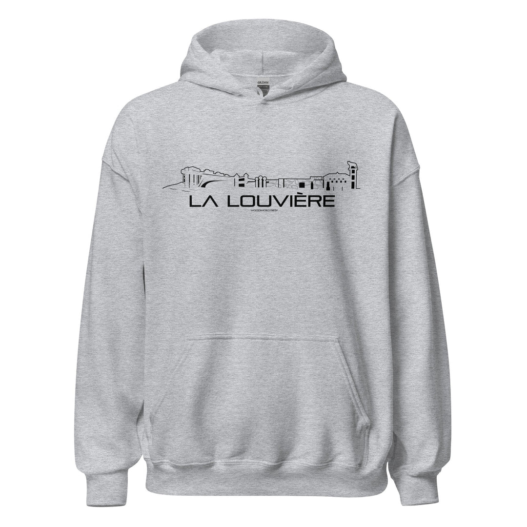 Hoodie La Louvière Sport Grey S houten cadeau decoratie relatiegeschenk van WoodWideCities