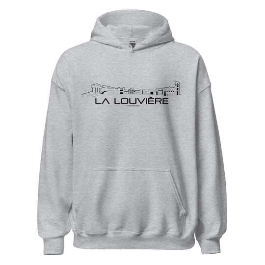Hoodie La Louvière Sport Grey S houten cadeau decoratie relatiegeschenk van WoodWideCities