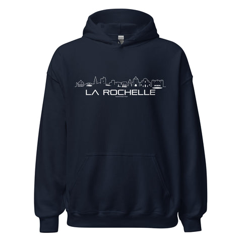 Hoodie La Rochelle Navy S houten cadeau decoratie relatiegeschenk van WoodWideCities