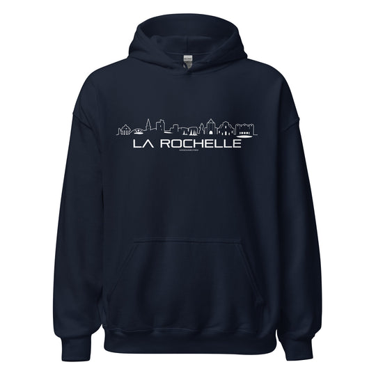 Hoodie La Rochelle Navy S houten cadeau decoratie relatiegeschenk van WoodWideCities