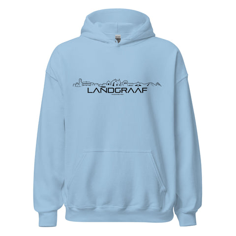 Hoodie Landgraaf Light Blue S houten cadeau decoratie relatiegeschenk van WoodWideCities