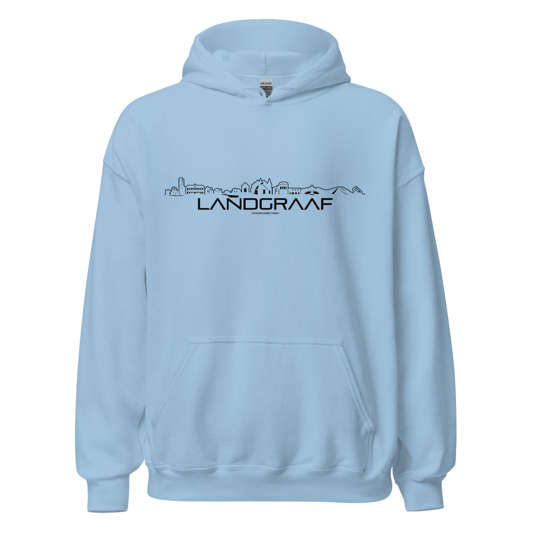 Hoodie Landgraaf Light Blue S houten cadeau decoratie relatiegeschenk van WoodWideCities