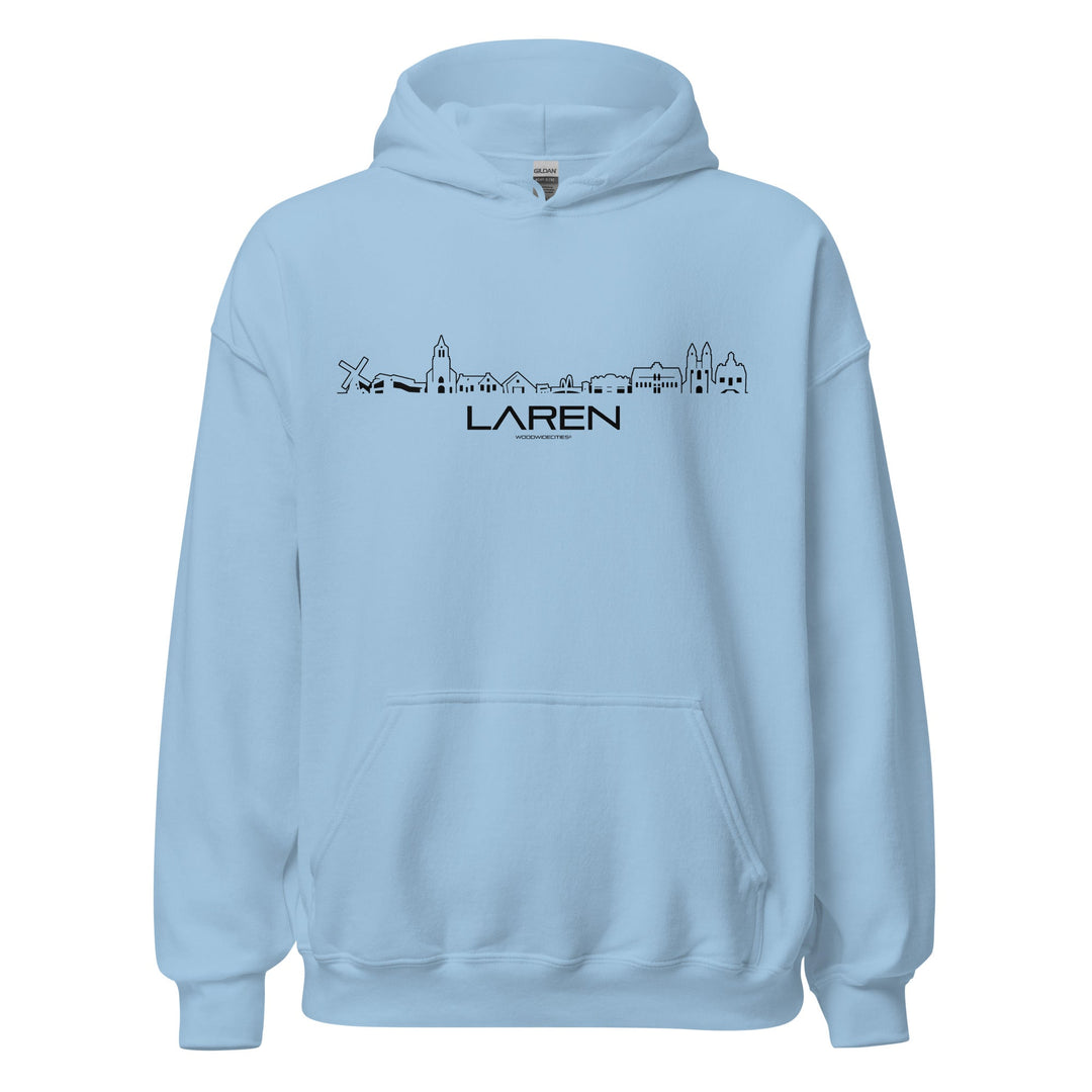 Hoodie Laren Light Blue S houten cadeau decoratie relatiegeschenk van WoodWideCities