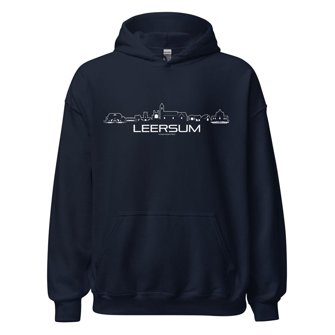 Hoodie Leersum Navy S houten cadeau decoratie relatiegeschenk van WoodWideCities