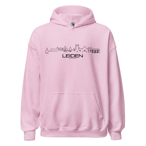 Hoodie Leiden Light Pink S houten cadeau decoratie relatiegeschenk van WoodWideCities