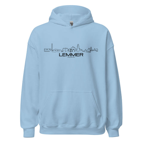 Hoodie Lemmer Light Blue S houten cadeau decoratie relatiegeschenk van WoodWideCities