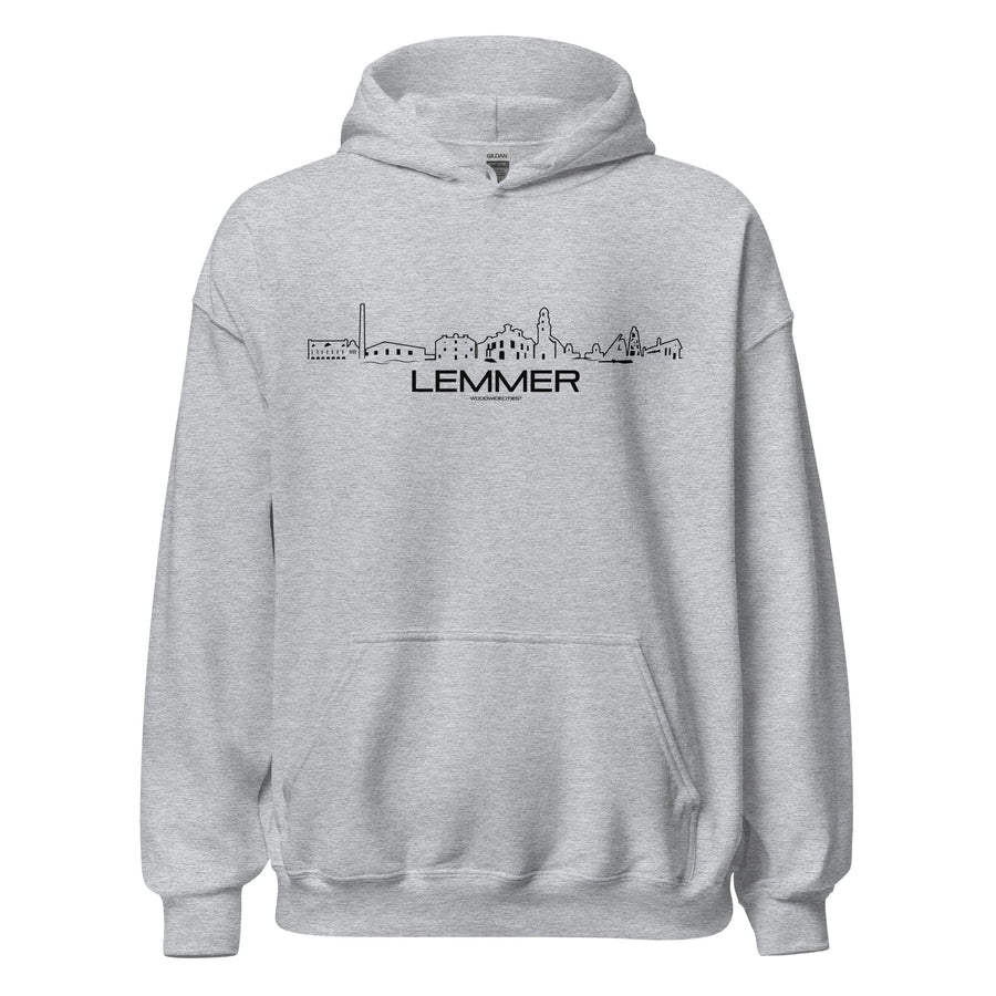 Hoodie Lemmer Sport Grey S houten cadeau decoratie relatiegeschenk van WoodWideCities