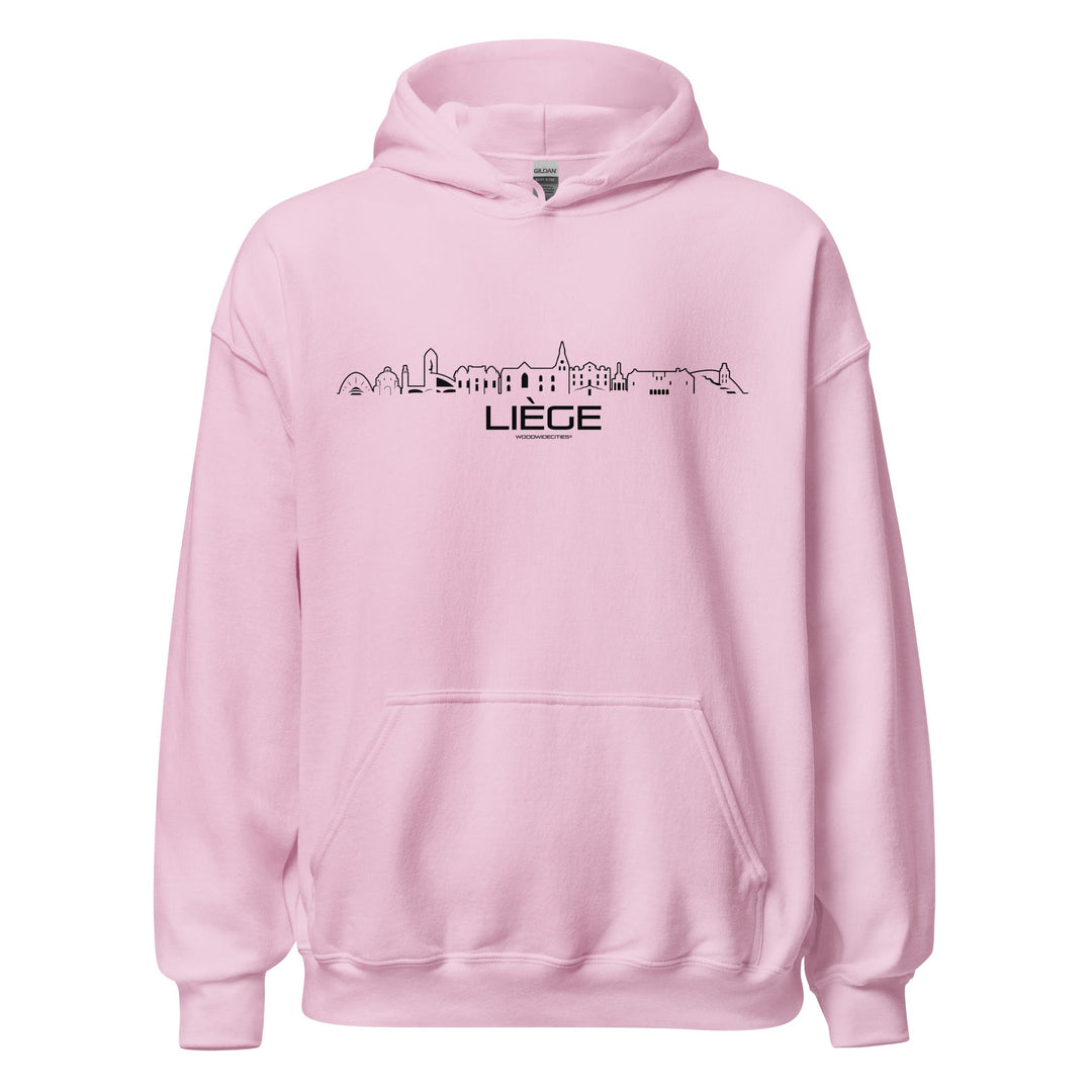 Hoodie Liège Light Pink S houten cadeau decoratie relatiegeschenk van WoodWideCities