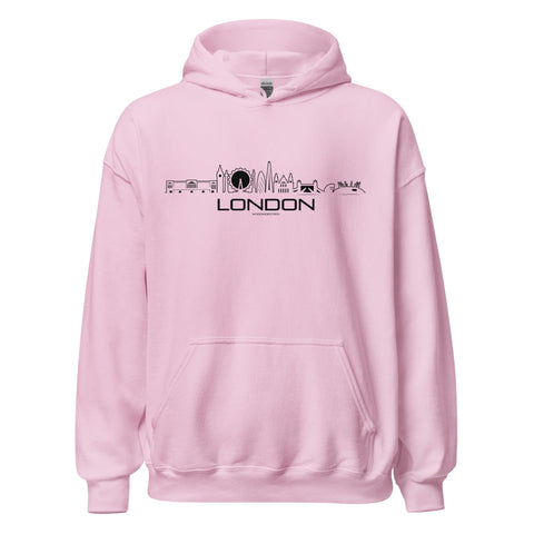 Hoodie London Light Pink S houten cadeau decoratie relatiegeschenk van WoodWideCities
