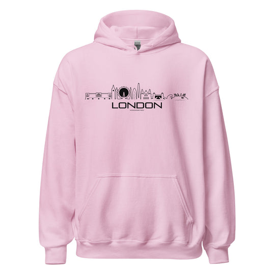 Hoodie London Light Pink S houten cadeau decoratie relatiegeschenk van WoodWideCities