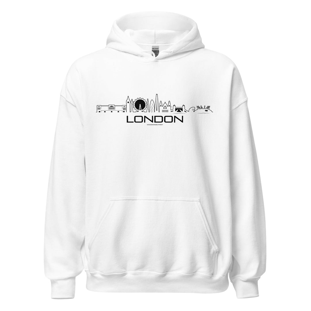 Hoodie London White S houten cadeau decoratie relatiegeschenk van WoodWideCities