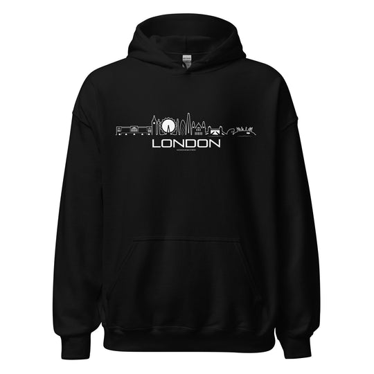 Hoodie London Black S houten cadeau decoratie relatiegeschenk van WoodWideCities