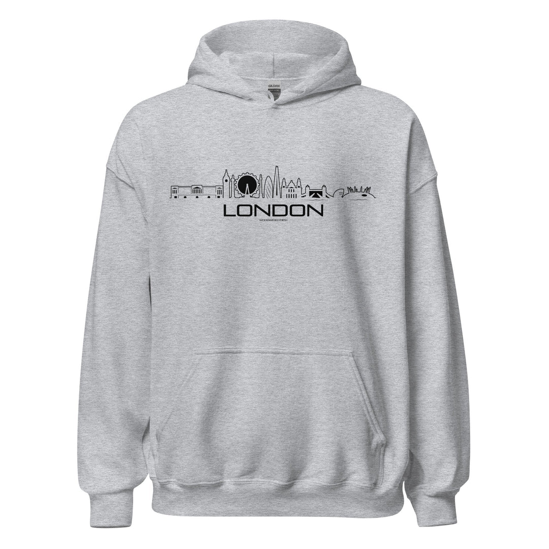 Hoodie London Sport Grey S houten cadeau decoratie relatiegeschenk van WoodWideCities