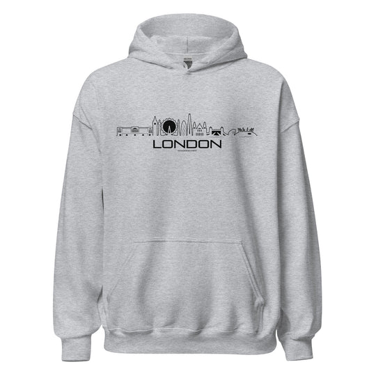 Hoodie London Sport Grey S houten cadeau decoratie relatiegeschenk van WoodWideCities