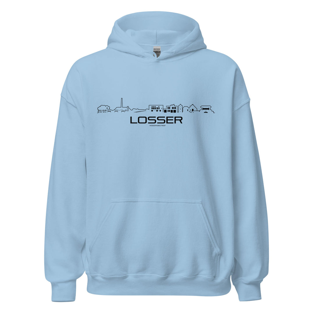 Hoodie Losser Light Blue S houten cadeau decoratie relatiegeschenk van WoodWideCities