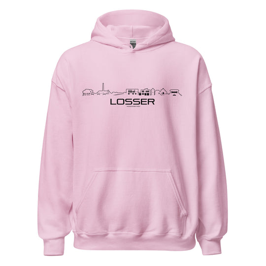 Hoodie Losser Light Pink S houten cadeau decoratie relatiegeschenk van WoodWideCities